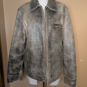 Vintage Style Distressed Gray Jacket